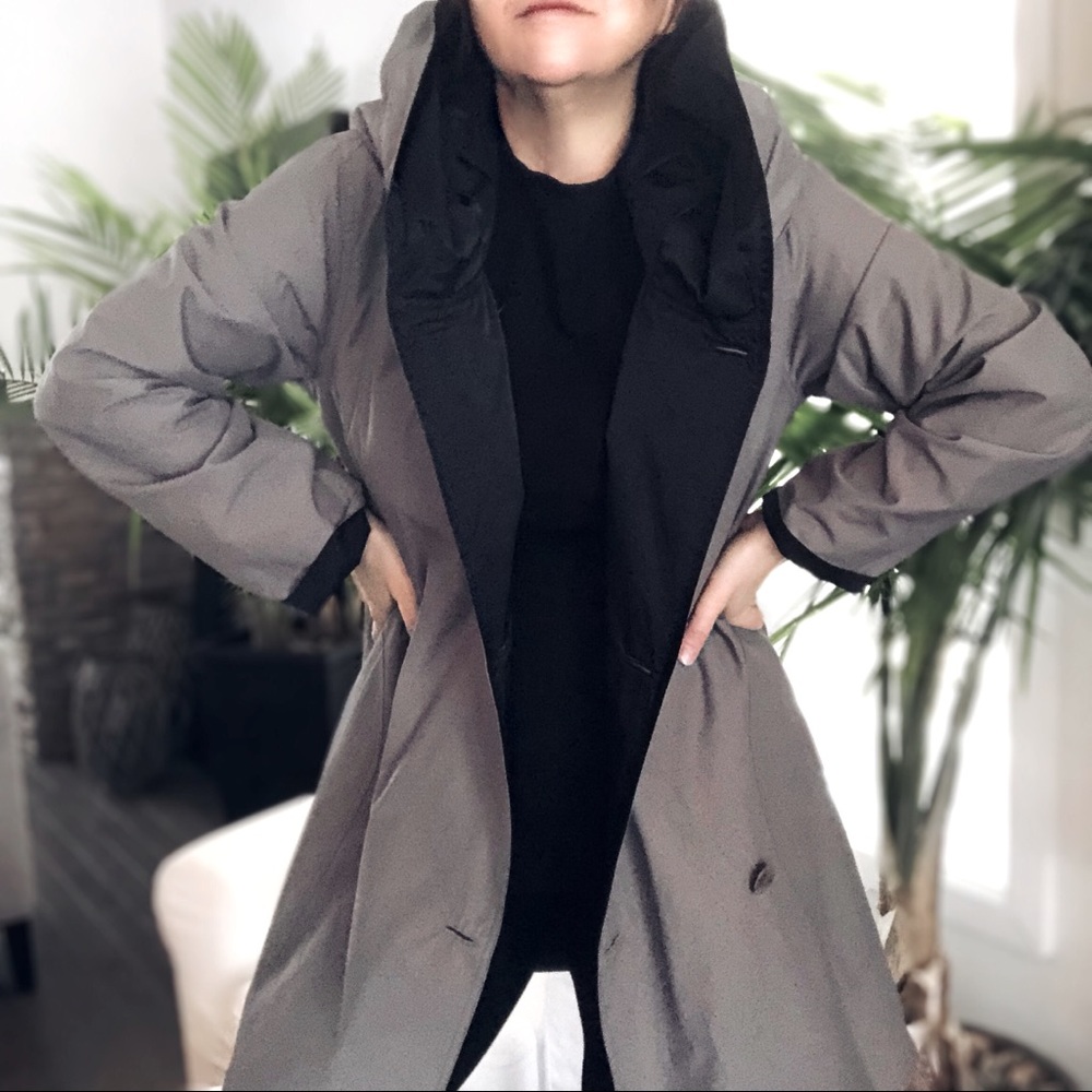 Eileen Fisher reversible trench coat